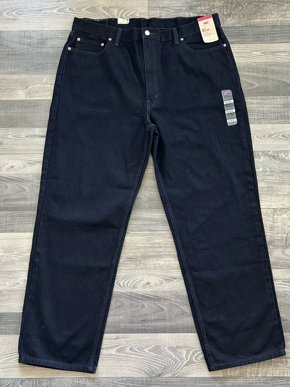 42x32 NWT Levi’s 550 Relaxed Jeans Mens Black Tapered Leg 100% Cotton 0055